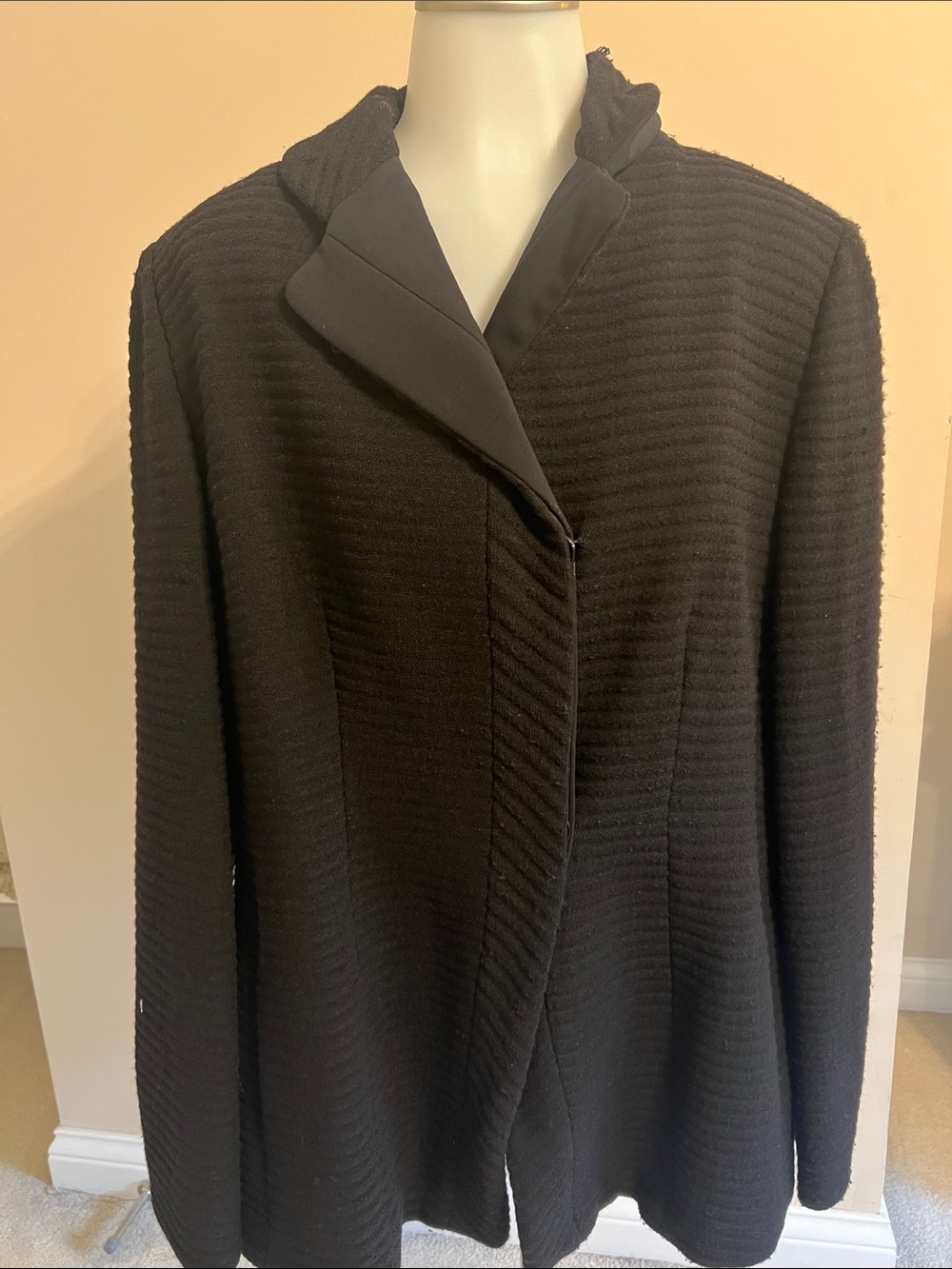Black Women's Armani Textured  jacket.hidden buttons